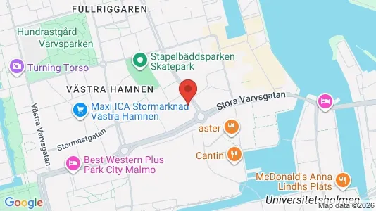 Kontorslokaler att hyra i Malmö Centrum - kort over placeringen