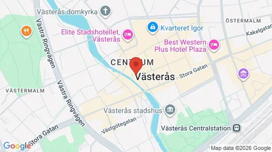 Kontorslokaler att hyra i Västerås - kort over placeringen