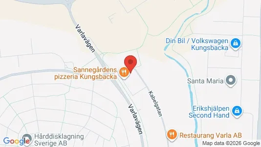 Kontorslokaler att hyra i Kungsbacka - kort over placeringen