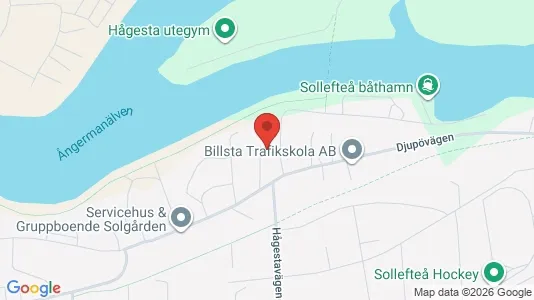 Kontorslokaler att hyra i Sollefteå - kort over placeringen