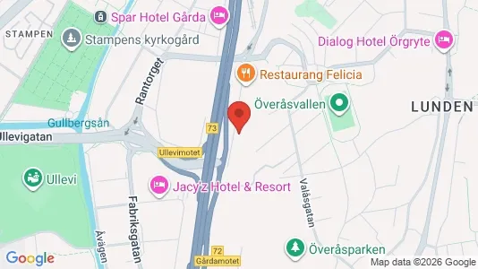 Kontorslokaler att hyra i Örgryte-Härlanda - kort over placeringen