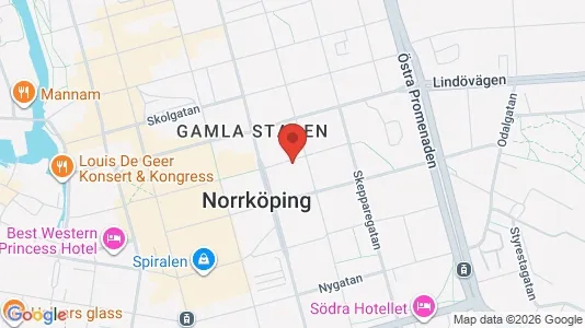 Affärslokaler att hyra i Norrköping - kort over placeringen