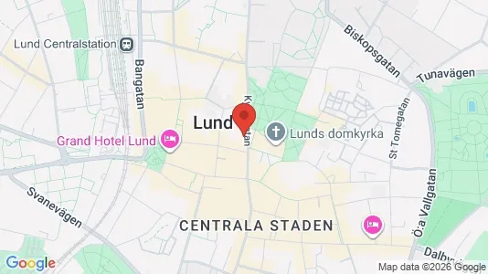 Kontorslokaler att hyra i Lund - kort over placeringen