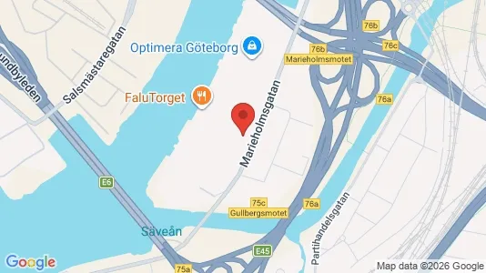 Kontorslokaler att hyra i Göteborg Östra - kort over placeringen