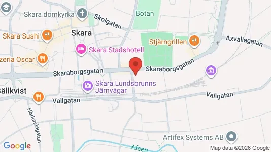 Kontorslokaler att hyra i Skara - kort over placeringen