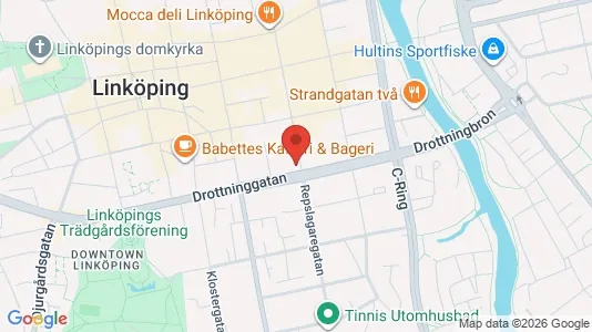 Affärslokaler att hyra i Linköping - kort over placeringen