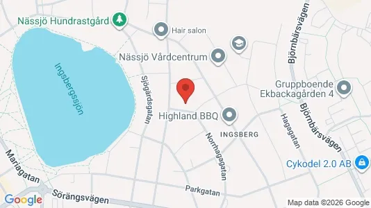 Bostadsfastigheter till försäljning i Nässjö - kort over placeringen