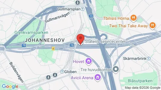 Kontorslokaler att hyra i Söderort - kort over placeringen
