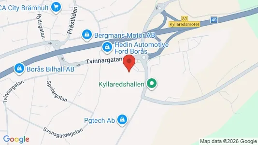 Affärslokaler till försäljning i Borås - kort over placeringen