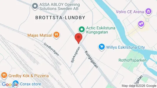 Industrilokaler att hyra i Eskilstuna - kort over placeringen
