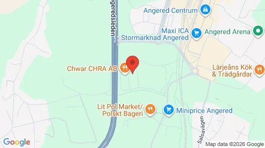 Industrilokaler att hyra i Angered - kort over placeringen