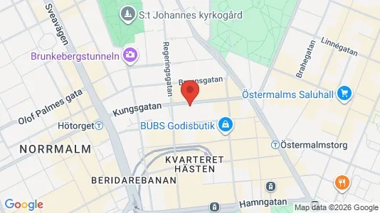 Kontorslokaler att hyra i Stockholm Innerstad - kort over placeringen