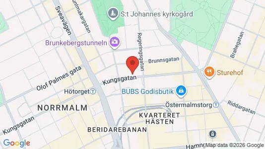 Kontorslokaler att hyra i Stockholm Innerstad - kort over placeringen