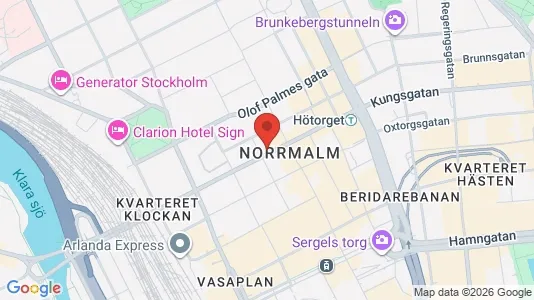 Kontorslokaler att hyra i Stockholm Innerstad - kort over placeringen