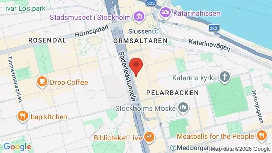 Kontorslokaler att hyra i Södermalm - kort over placeringen