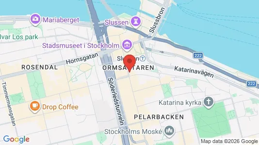 Kontorslokaler att hyra i Södermalm - kort over placeringen
