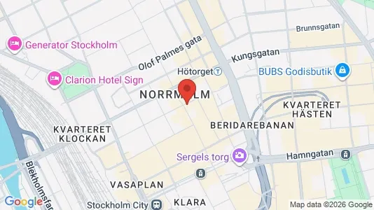 Kontorslokaler att hyra i Stockholm Innerstad - kort over placeringen