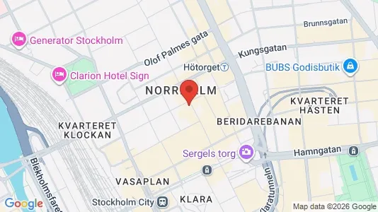 Kontorslokaler att hyra i Stockholm Innerstad - kort over placeringen