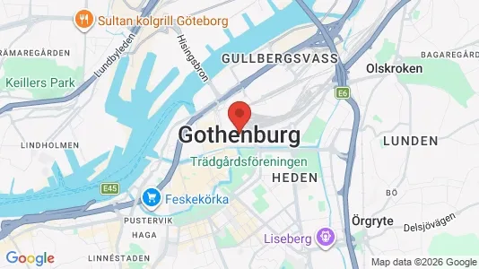 Butikslokaler att hyra i Göteborg Östra - kort over placeringen