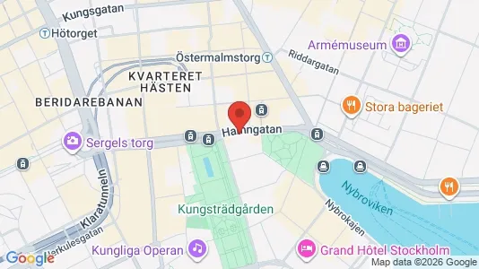 Kontorslokaler att hyra i Stockholm Innerstad - kort over placeringen