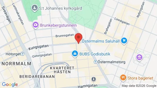 Kontorslokaler att hyra i Stockholm Innerstad - kort over placeringen
