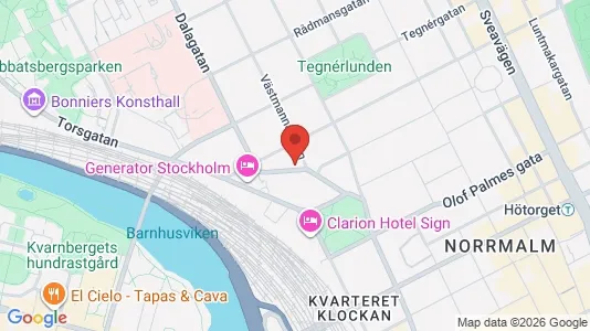 Kontorslokaler att hyra i Stockholm Innerstad - kort over placeringen