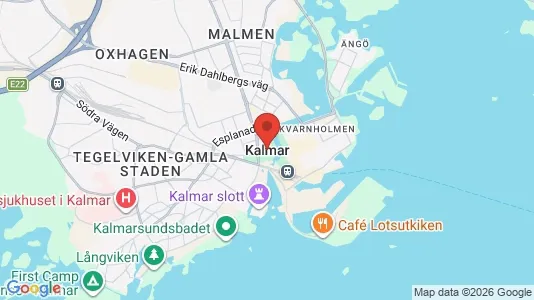 Butikslokaler att hyra i Kalmar - kort over placeringen