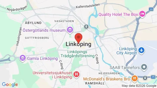 Butikslokaler att hyra i Linköping - kort over placeringen