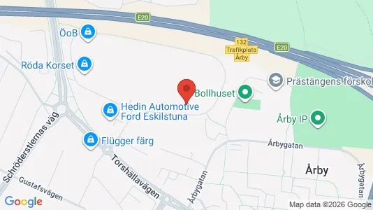 Lagerlokaler att hyra i Eskilstuna - kort over placeringen