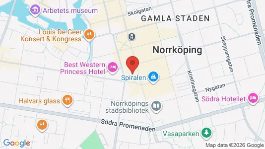 Kontorslokaler att hyra i Norrköping - kort over placeringen