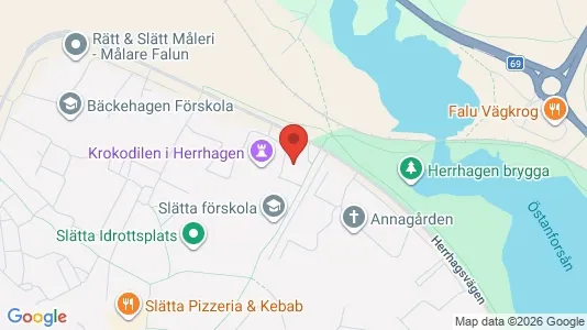 Affärslokaler att hyra i Falun - kort over placeringen