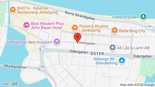 Kontorslokaler att hyra i Jönköping - kort over placeringen