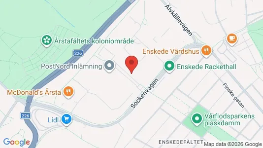 Kontorslokaler att hyra i Hammarbyhamnen - kort over placeringen