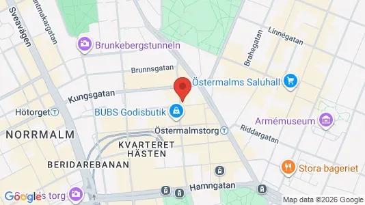 Kontorslokaler att hyra i Stockholm Innerstad - kort over placeringen