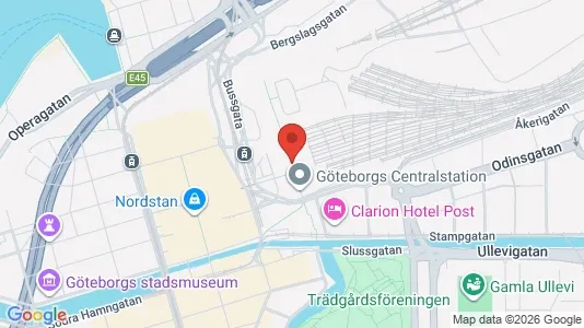 Kontorslokaler att hyra i Göteborg Centrum - kort over placeringen