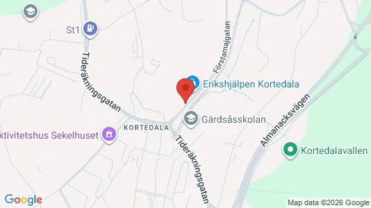 Lagerlokaler att hyra i Göteborg Östra - kort over placeringen
