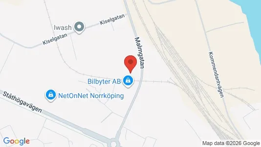Industrilokaler att hyra i Norrköping - kort over placeringen