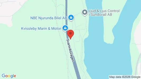 Lagerlokaler att hyra i Sundsvall - kort over placeringen