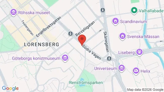 Kontorslokaler att hyra i Johanneberg - kort over placeringen