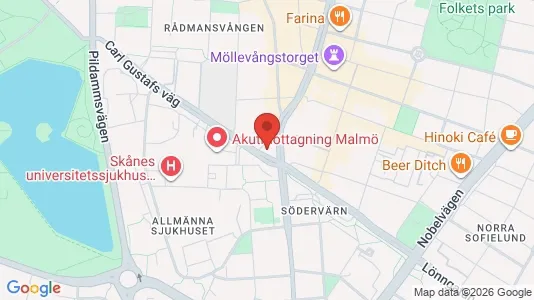 Kontorslokaler att hyra i Malmö Centrum - kort over placeringen