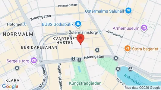 Kontorslokaler att hyra i Stockholm Innerstad - kort over placeringen
