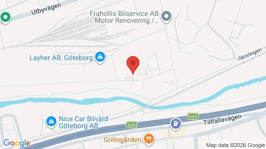 Kontorslokaler att hyra i Göteborg Östra - kort over placeringen