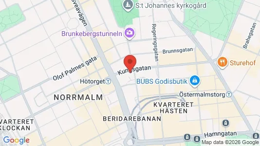 Kontorslokaler att hyra i Stockholm Innerstad - kort over placeringen