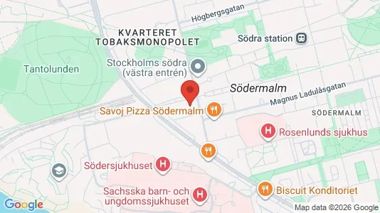 Kontorslokaler att hyra i Södermalm - kort over placeringen