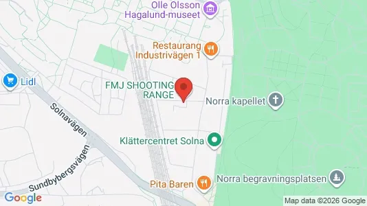 Kontorslokaler att hyra i Solna - kort over placeringen