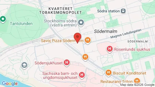 Kontorslokaler att hyra i Södermalm - kort over placeringen