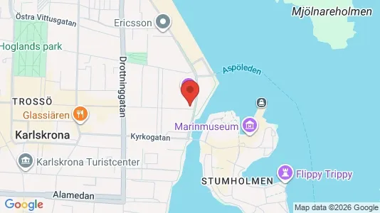 Kontorslokaler att hyra i Karlskrona - kort over placeringen