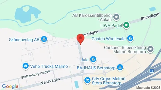 Industrilokaler att hyra i Burlöv - kort over placeringen