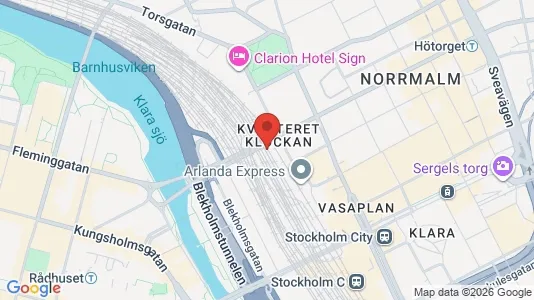 Kontorslokaler att hyra i Stockholm Innerstad - kort over placeringen
