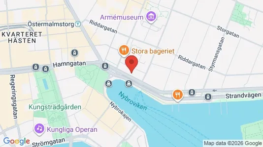 Kontorslokaler att hyra i Östermalm - kort over placeringen